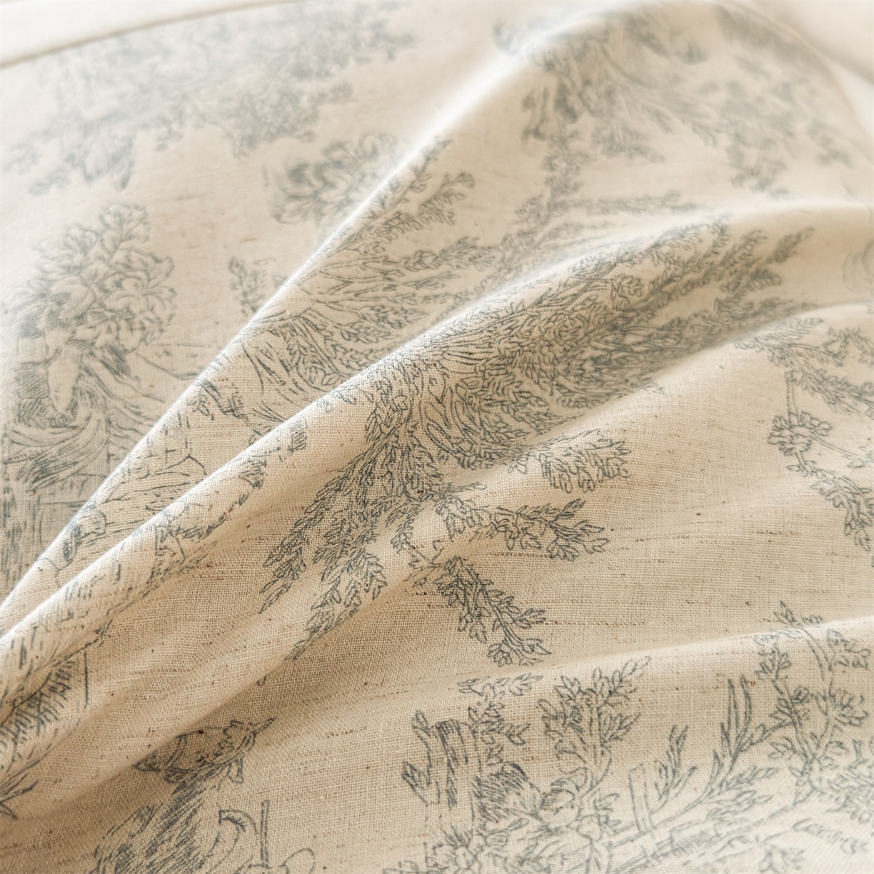 91家纺网 家纺一手货源 找家纺 麦肯锡 2025新款棉麻古朴荞麦助眠枕  枕头枕芯 田园蓝/对