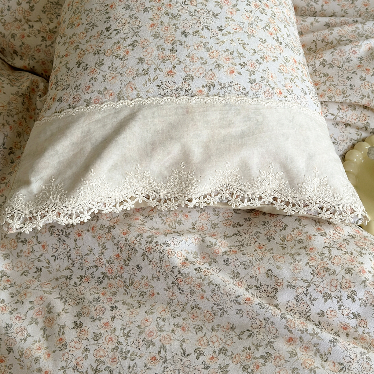 91家纺网 家纺一手货源 找家纺 （总）怡家居 2025新款全棉纯棉磨毛数码印花韩系花边四件套