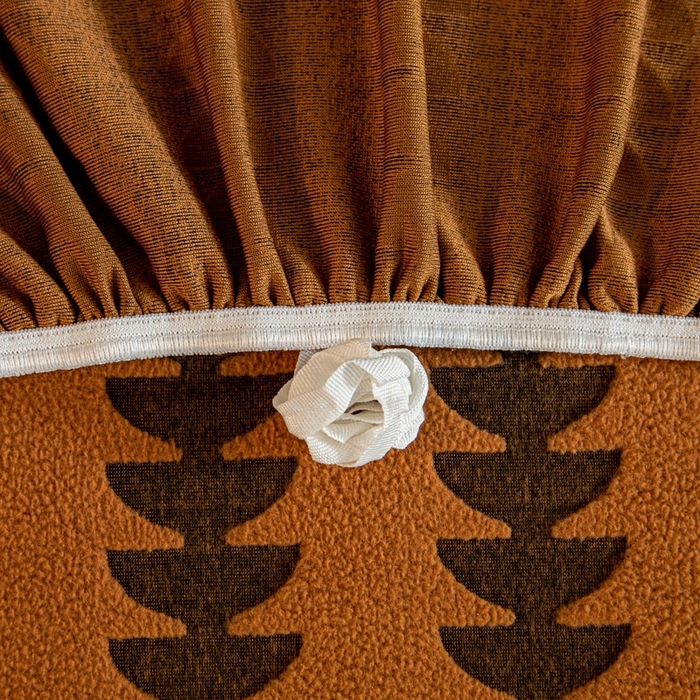 91家纺网 家纺一手货源 找家纺 沐沐家纺 2026新款阳离子四季通用沙发套茂木修竹-橙色