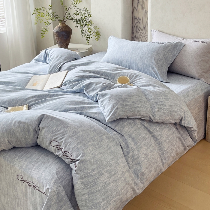 91家纺网 家纺一手货源 找家纺 （总）春皖家纺 2025新款棉天丝纯色刺绣四件套单品系列-四件套