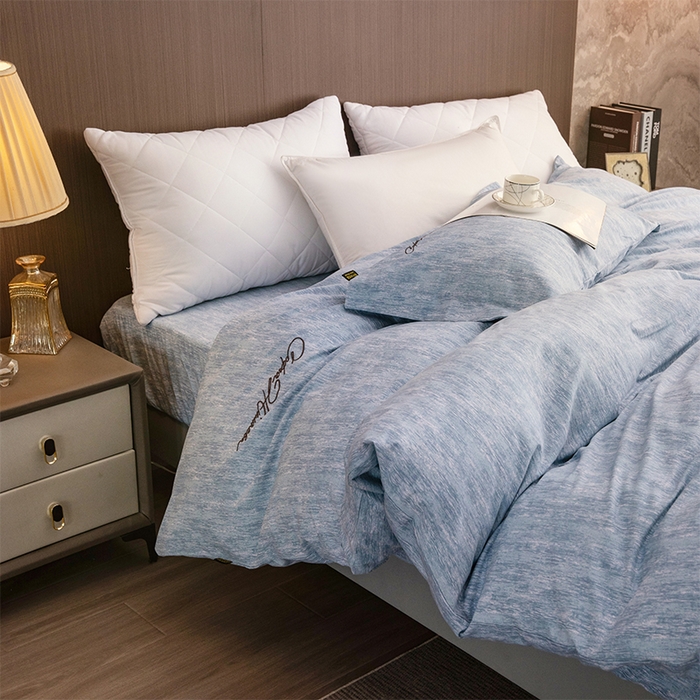 91家纺网 家纺一手货源 找家纺 （总）春皖家纺 2025新款棉天丝纯色刺绣四件套单品系列-单被套