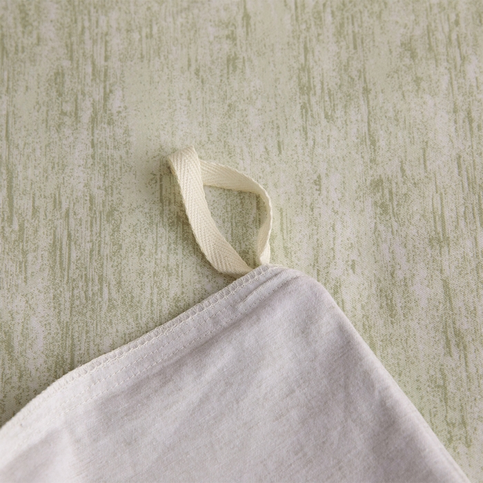 91家纺网 家纺一手货源 找家纺 春皖家纺 2025新款棉天丝纯色刺绣四件套单品系列-单被套 苔绮绿