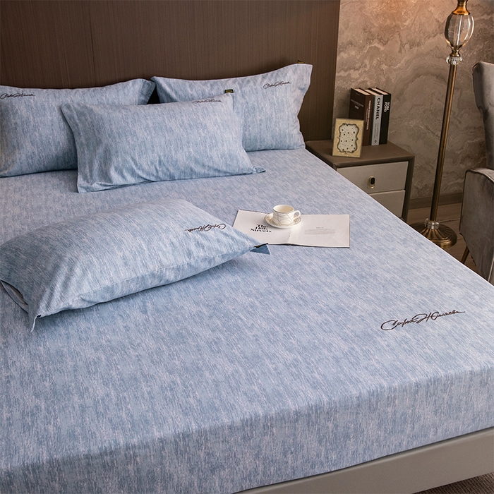 91家纺网 家纺一手货源 找家纺 （总）春皖家纺 2026新款棉天丝纯色刺绣四件套单品系列-单床笠