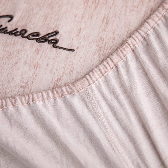 91家纺网 家纺一手货源 找家纺 春皖家纺 2025新款棉天丝纯色刺绣四件套单品系列-单床笠 樱绮丝