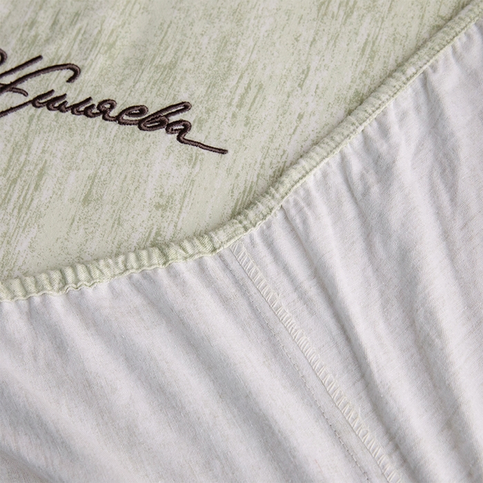 91家纺网 家纺一手货源 找家纺 春皖家纺 2025新款棉天丝纯色刺绣四件套单品系列-单床笠 苔绮绿