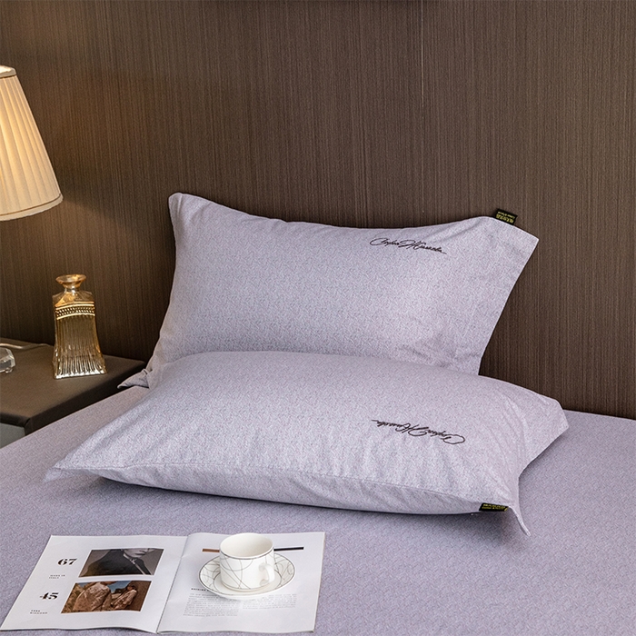 91家纺网 家纺一手货源 找家纺 （总）春皖家纺 2025新款棉天丝纯色刺绣四件套单品系列-单枕套