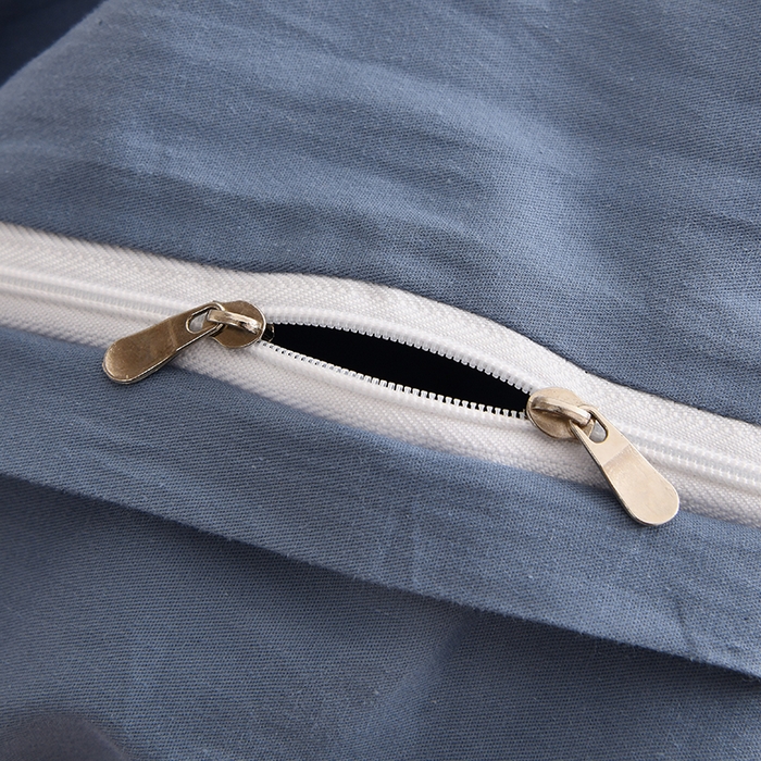 91家纺网 家纺一手货源 找家纺 宇彬家纺 2026直播热爆新款A类13374全棉一字绣纯色四件套贡缎新疆长绒匹马棉可定做 眠系列- 宾利蓝