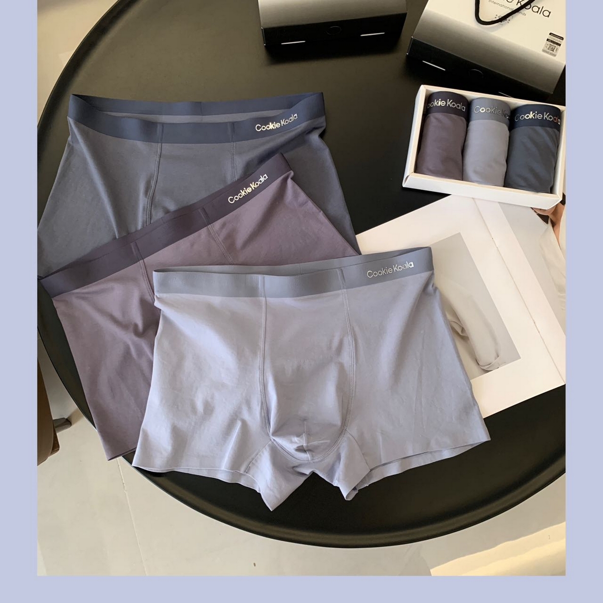 91家纺网 家纺一手货源 找家纺 妍景家居生活馆 2025新款男士内裤894 雾灰色