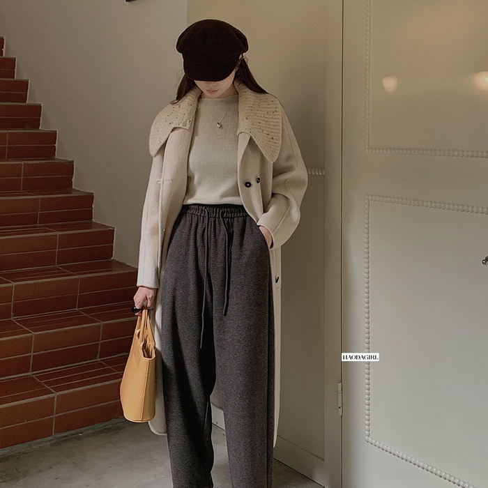 妍景家居生活馆 2025新款羊绒奶奶裤 咖色