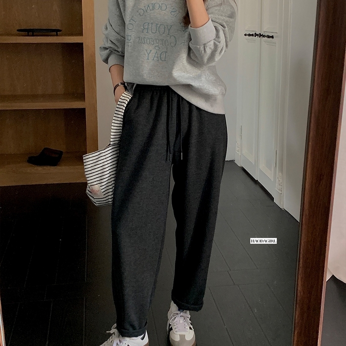 91家纺网 家纺一手货源 找家纺 妍景家居生活馆 2025新款羊绒奶奶裤 黑色