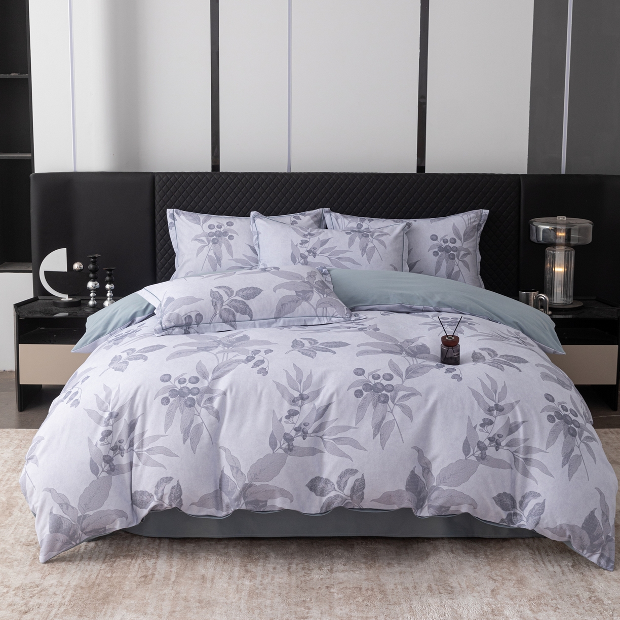 贝兰仙奴 2025新款全棉磨毛多规格系列四件套 安梦灰