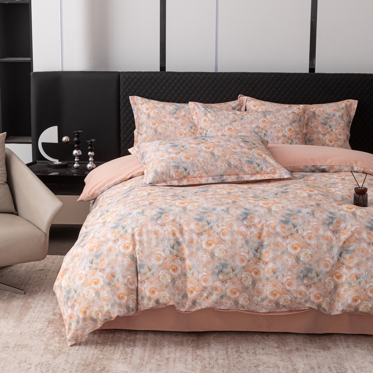 91家纺网 家纺一手货源 找家纺 贝兰仙奴 2025新款全棉磨毛多规格系列四件套 淡颜黄