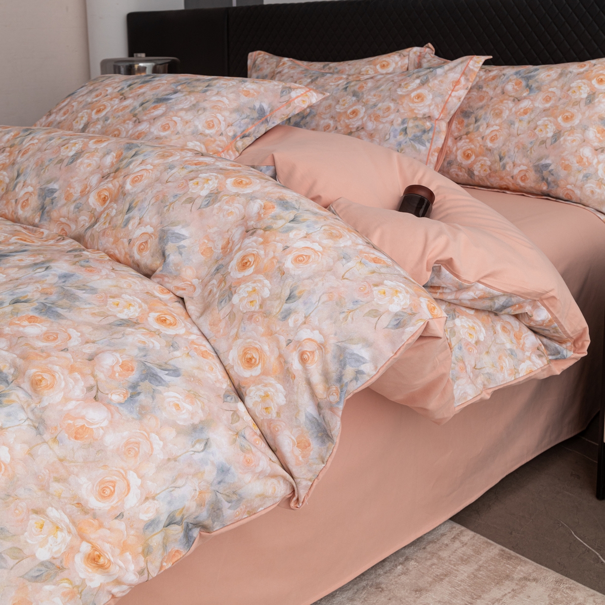 91家纺网 家纺一手货源 找家纺 贝兰仙奴 2025新款全棉磨毛多规格系列四件套 淡颜黄