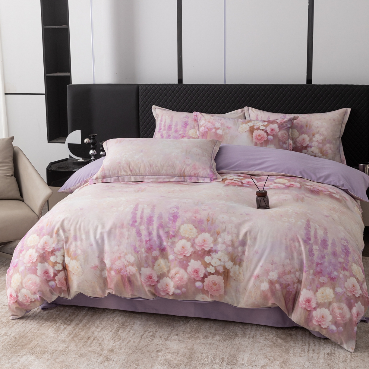 91家纺网 家纺一手货源 找家纺 贝兰仙奴 2025新款全棉磨毛多规格系列四件套 篱笆小筑