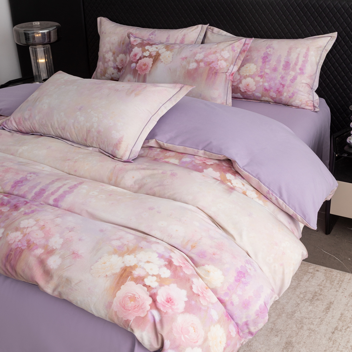 91家纺网 家纺一手货源 找家纺 贝兰仙奴 2025新款全棉磨毛多规格系列四件套 篱笆小筑