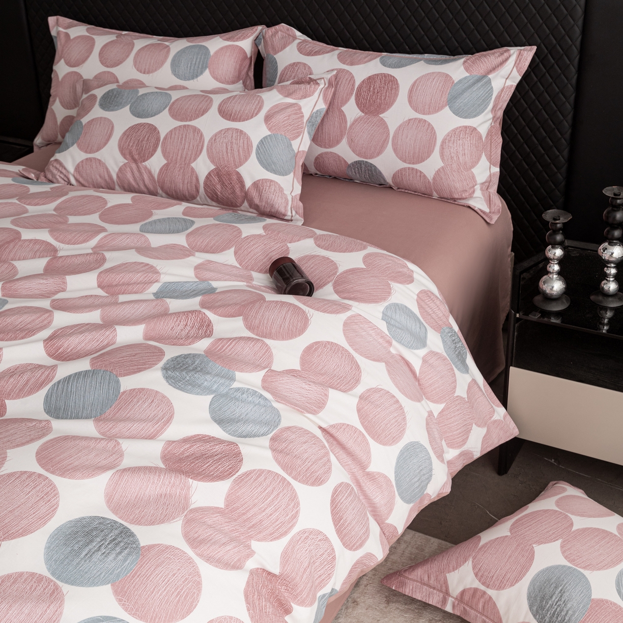 91家纺网 家纺一手货源 找家纺 贝兰仙奴 2025新款全棉磨毛多规格系列四件套 完美生活豆沙