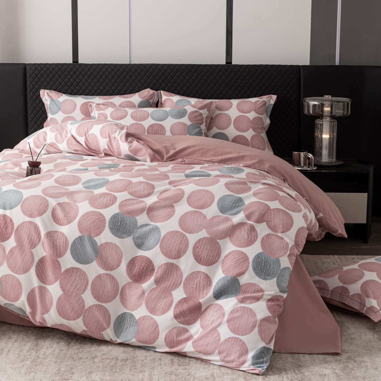 91家纺网 家纺一手货源 找家纺 贝兰仙奴 2025新款全棉磨毛多规格系列四件套 完美生活豆沙