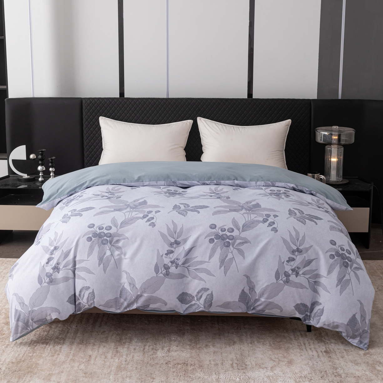 贝兰仙奴 2025新款全棉磨毛多规格系列单被套 安梦灰