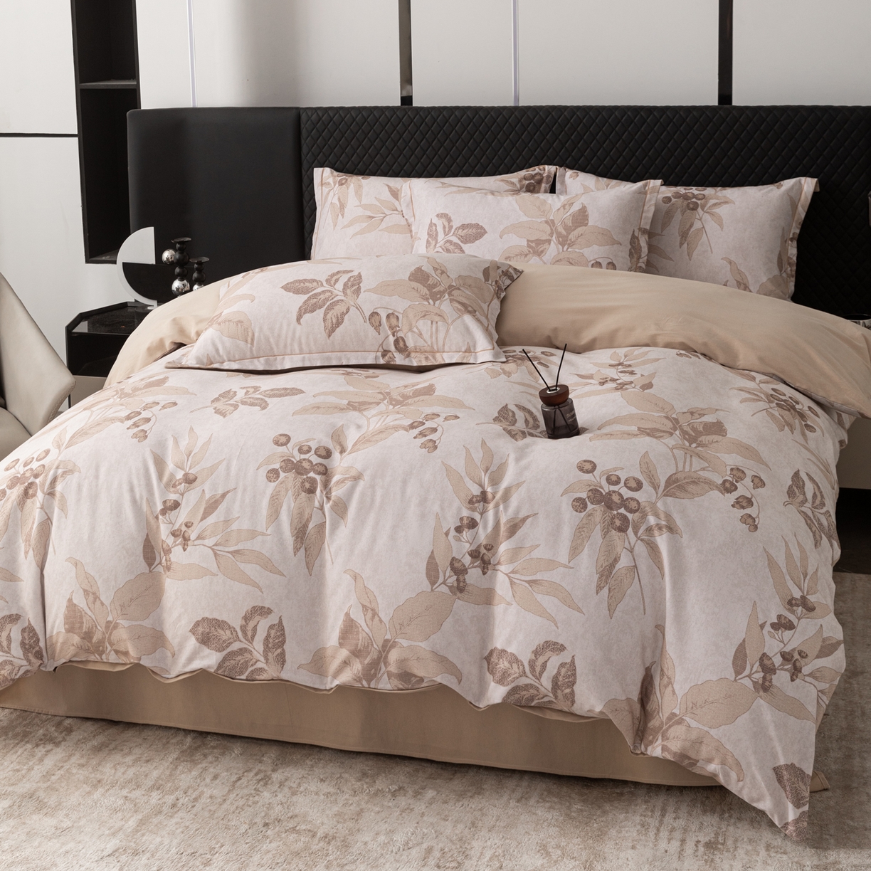 91家纺网 家纺一手货源 找家纺 贝兰仙奴 2025新款全棉磨毛多规格系列单被套 安梦咖