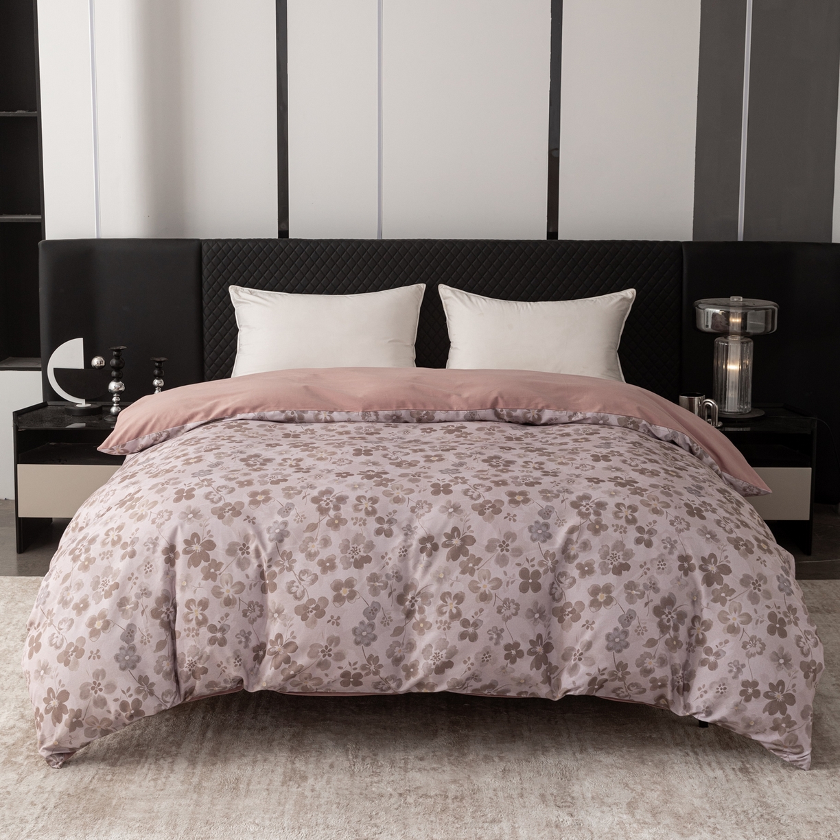 贝兰仙奴 2025新款全棉磨毛多规格系列单被套 春风恋影棕