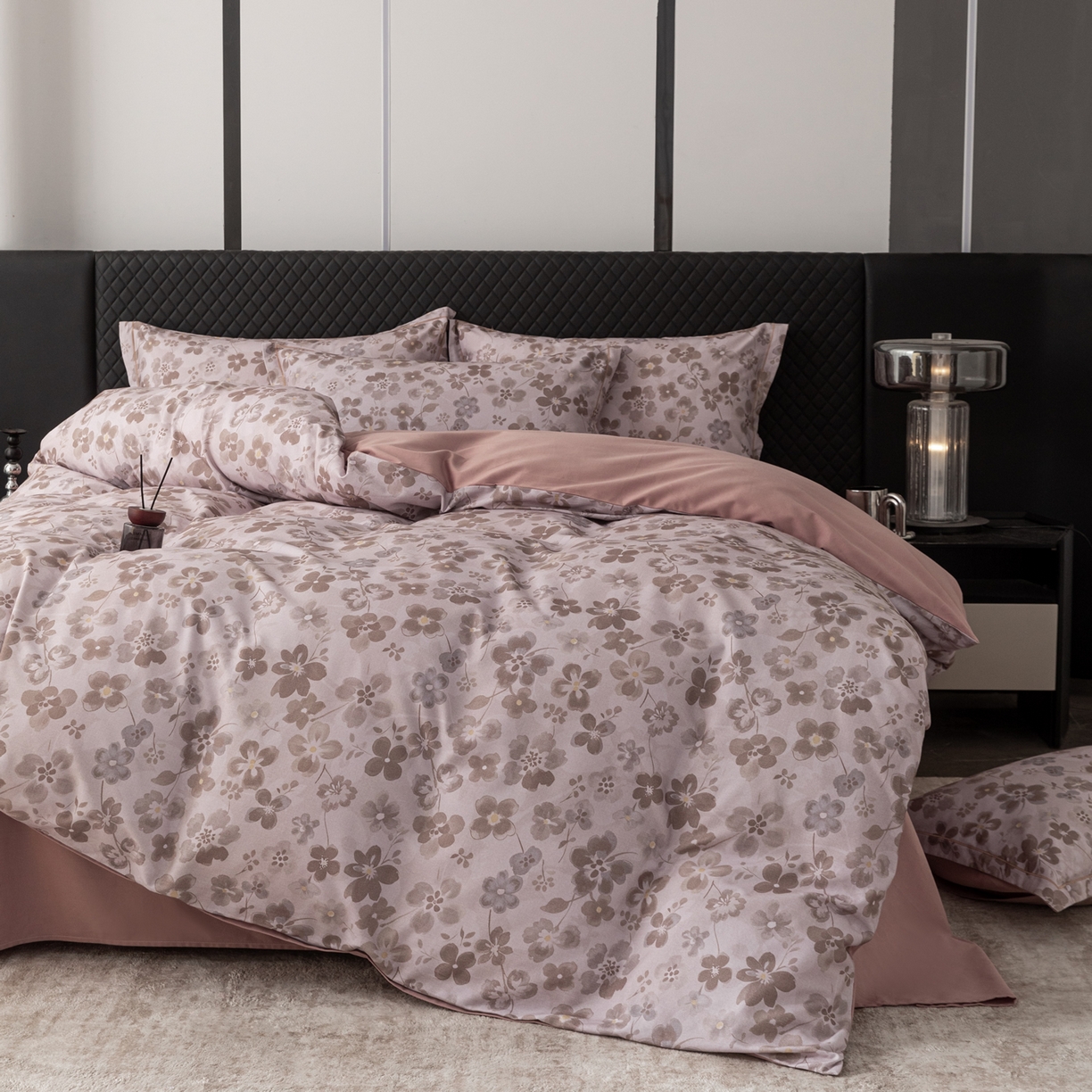 91家纺网 家纺一手货源 找家纺 贝兰仙奴 2025新款全棉磨毛多规格系列单被套 春风恋影棕