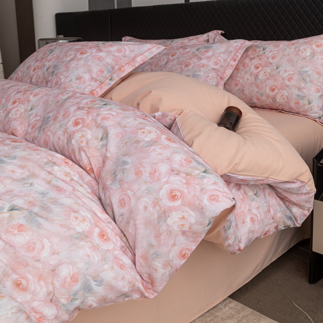 91家纺网 家纺一手货源 找家纺 贝兰仙奴 2025新款全棉磨毛多规格系列单被套 淡颜粉