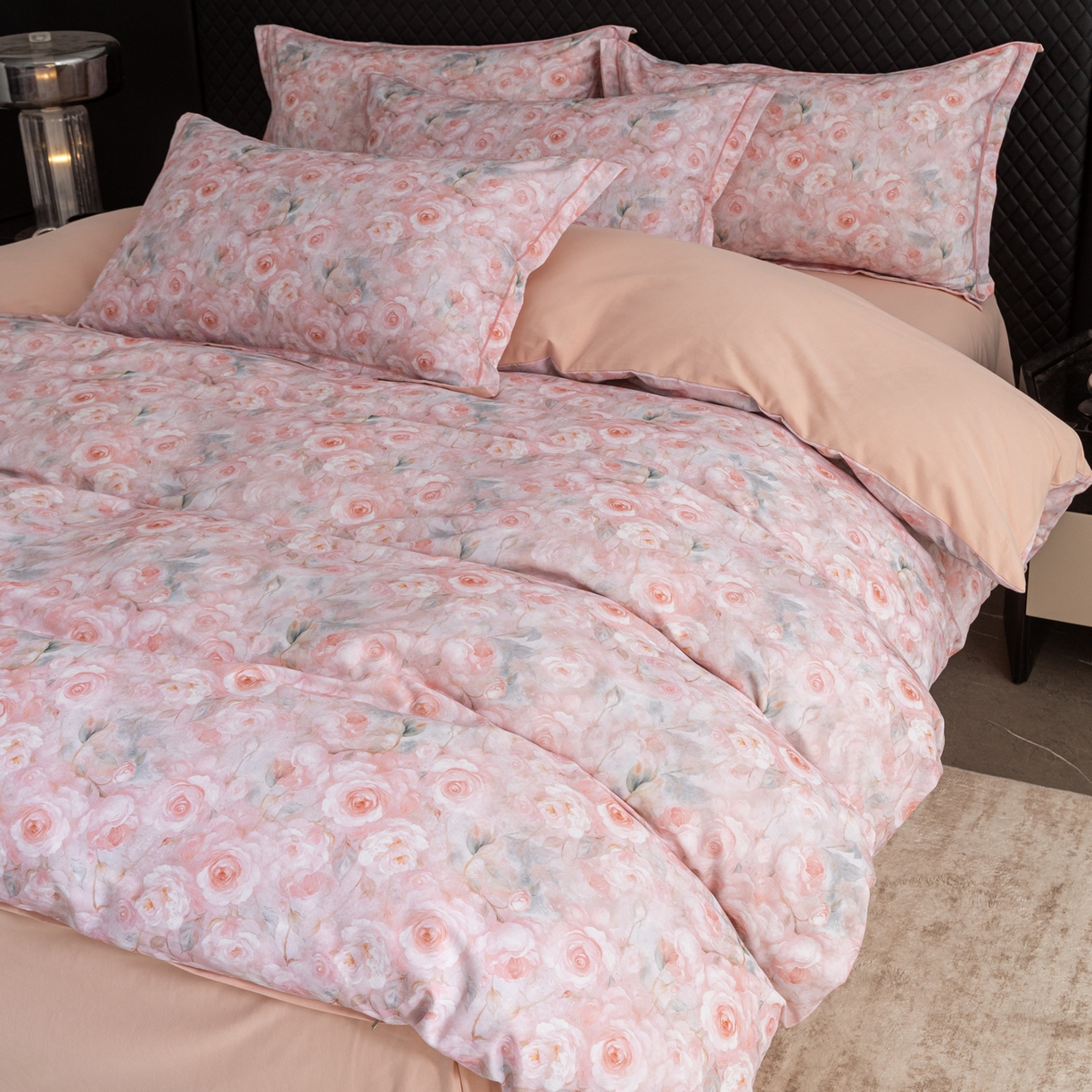 91家纺网 家纺一手货源 找家纺 贝兰仙奴 2025新款全棉磨毛多规格系列单被套 淡颜粉