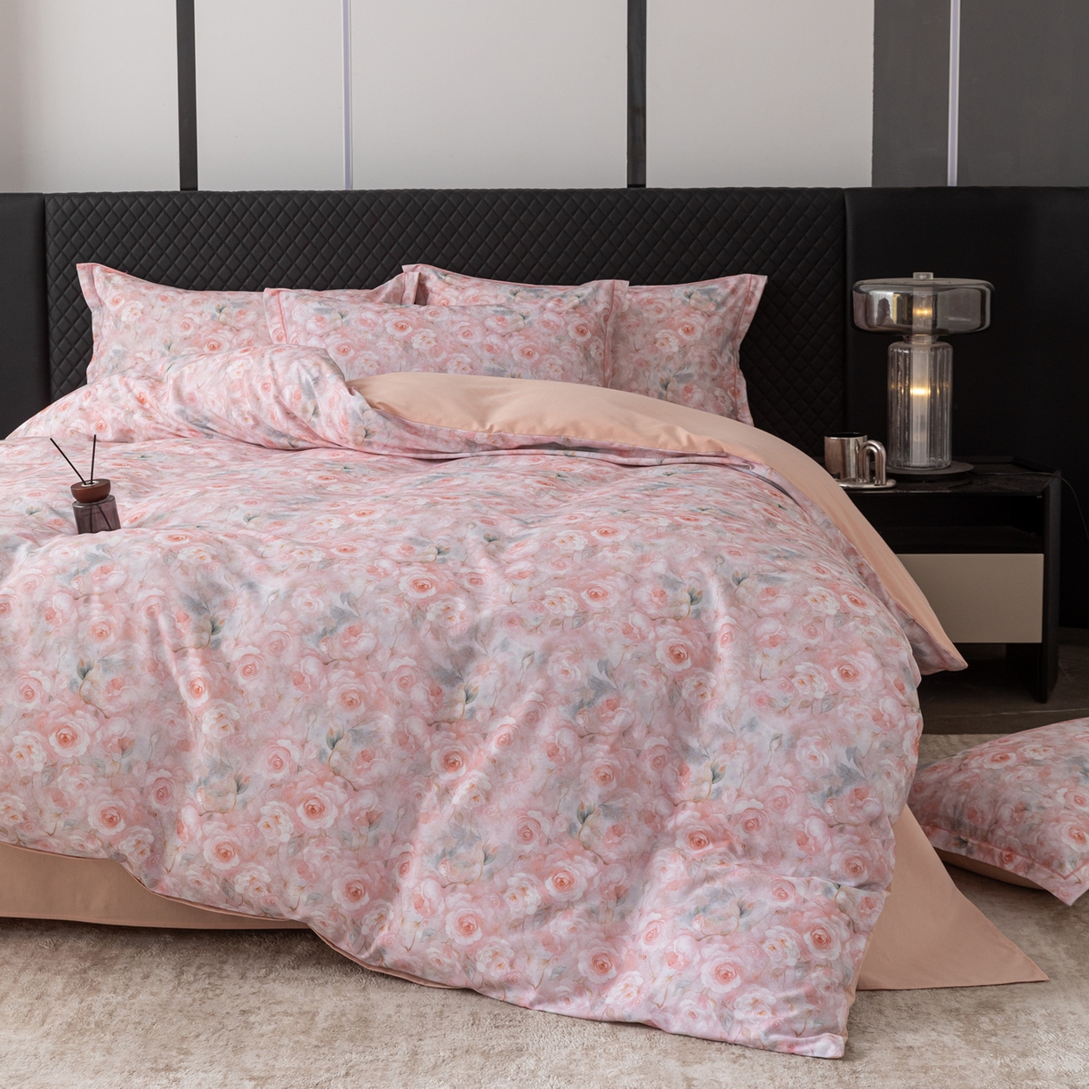 91家纺网 家纺一手货源 找家纺 贝兰仙奴 2025新款全棉磨毛多规格系列单被套 淡颜粉