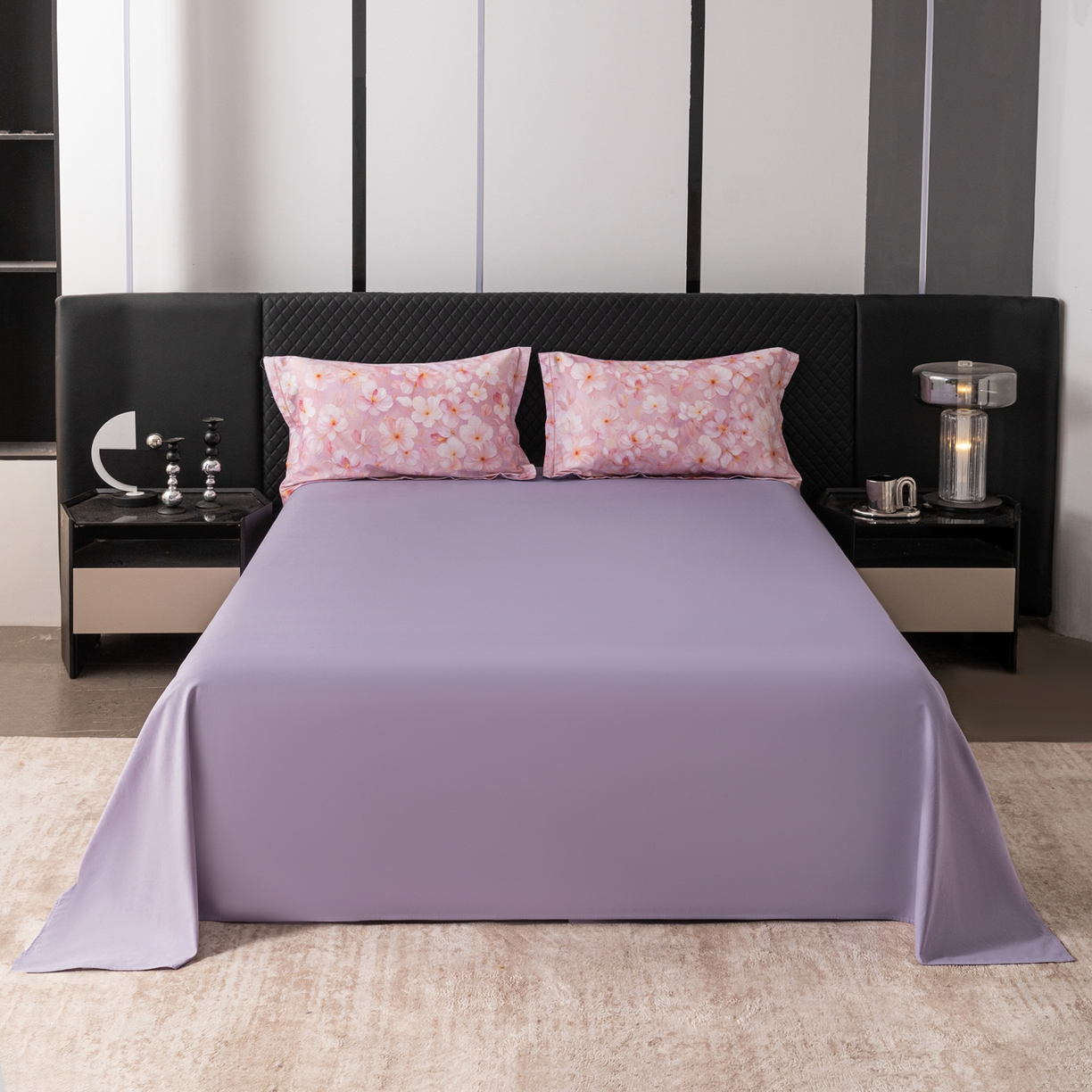 91家纺网 家纺一手货源 找家纺 贝兰仙奴 2025新款全棉磨毛多规格系列单被套 寂香冷粉