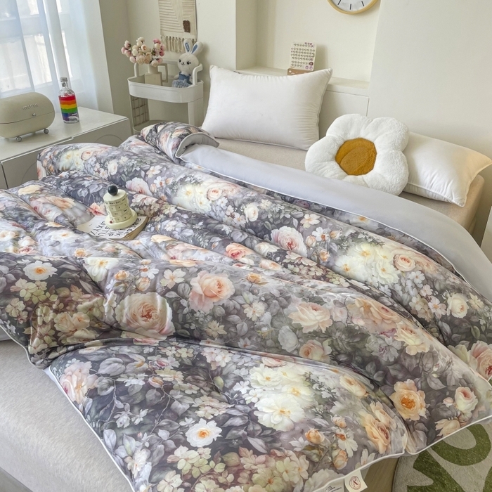 91家纺网 家纺一手货源 找家纺 （总）小禹仔家纺  2025新款亲肤柔软大豆被数码印花针织棉大豆被冬被子被芯春秋被