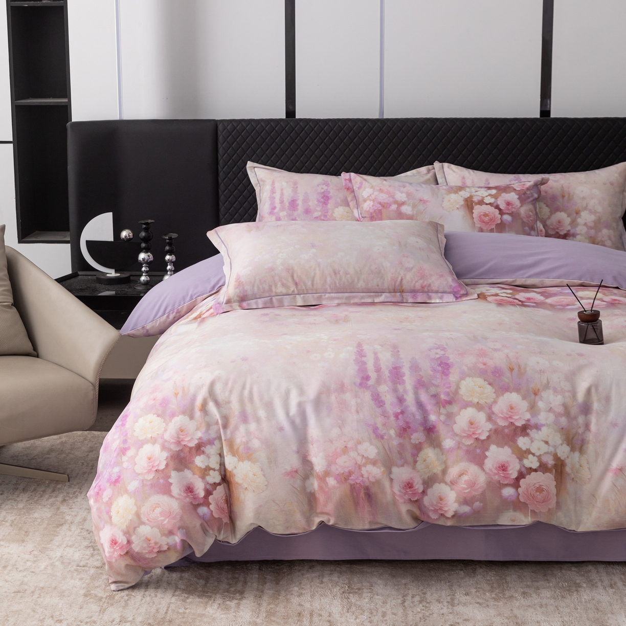 91家纺网 家纺一手货源 找家纺 贝兰仙奴 2025新款全棉磨毛多规格系列单被套 篱笆小筑