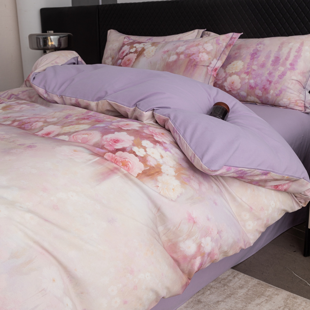 91家纺网 家纺一手货源 找家纺 贝兰仙奴 2025新款全棉磨毛多规格系列单被套 篱笆小筑