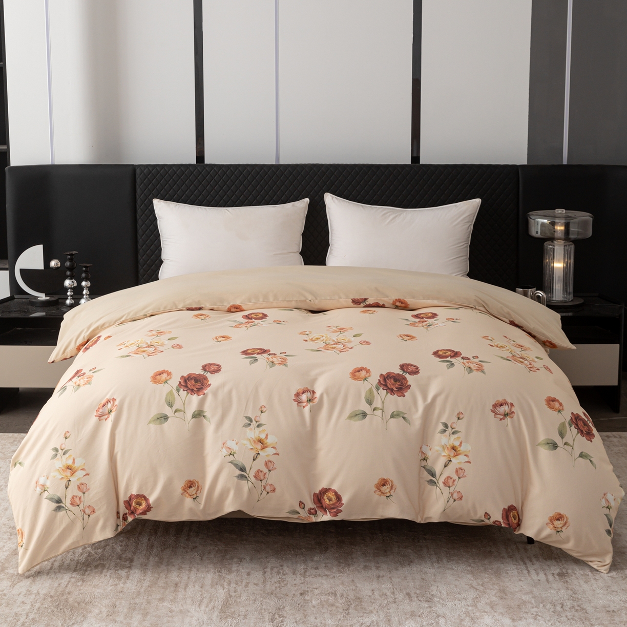 贝兰仙奴 2025新款全棉磨毛多规格系列单被套 玫瑰时光黄