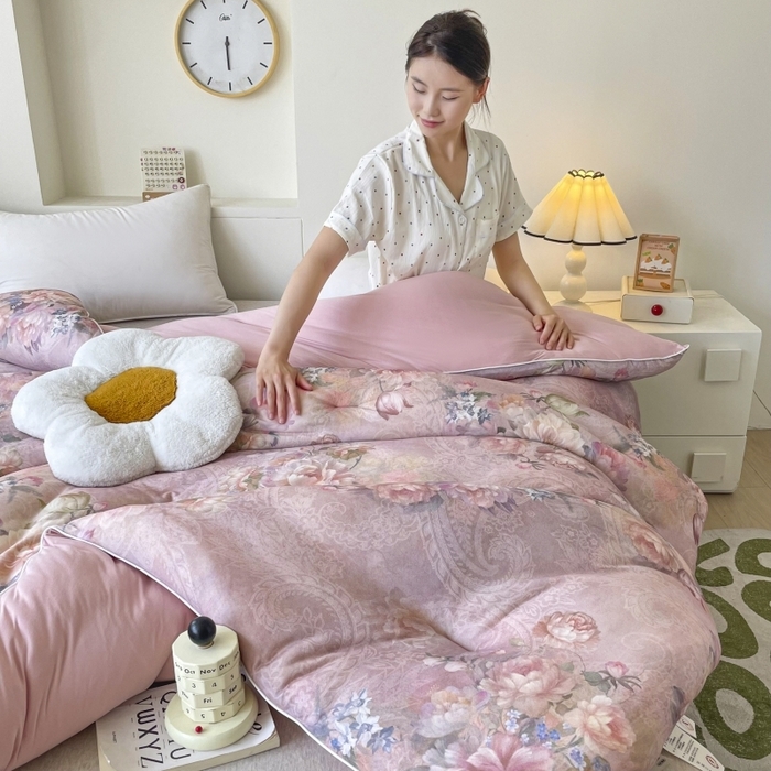 91家纺网 家纺一手货源 找家纺 （总）小禹仔家纺  2025新款亲肤柔软大豆被数码印花针织棉大豆被冬被子被芯春秋被