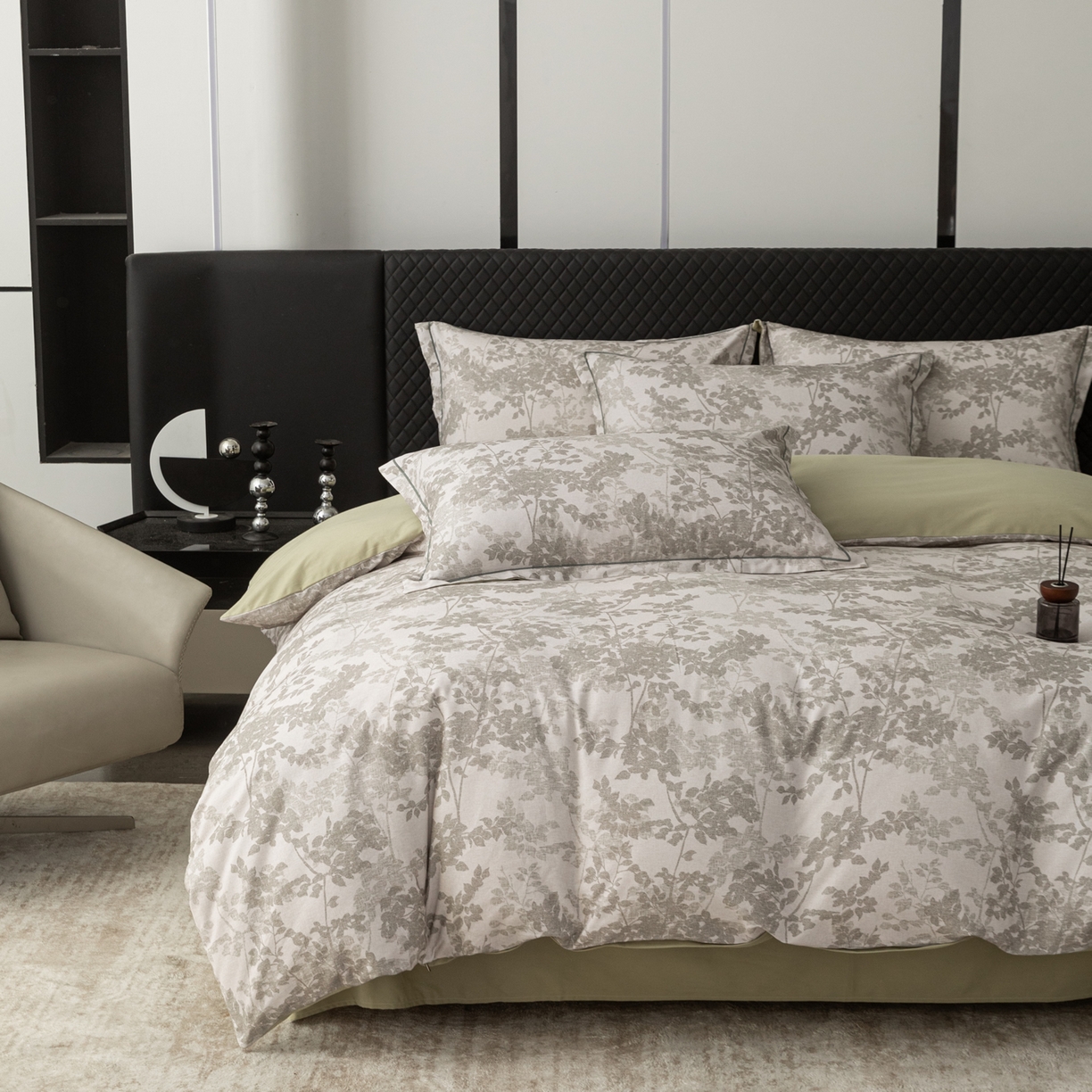 91家纺网 家纺一手货源 找家纺 贝兰仙奴 2025新款全棉磨毛多规格系列单被套 云夏灰