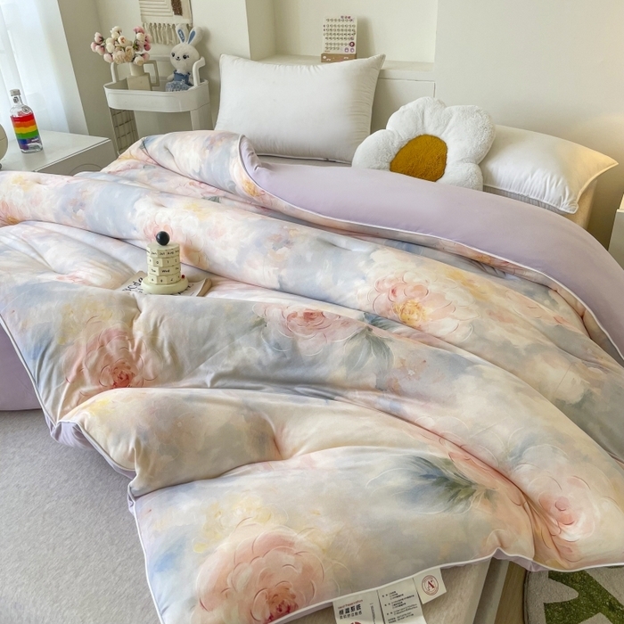 91家纺网 家纺一手货源 找家纺 （总）小禹仔家纺  2025新款亲肤柔软大豆被数码印花针织棉大豆被冬被子被芯春秋被