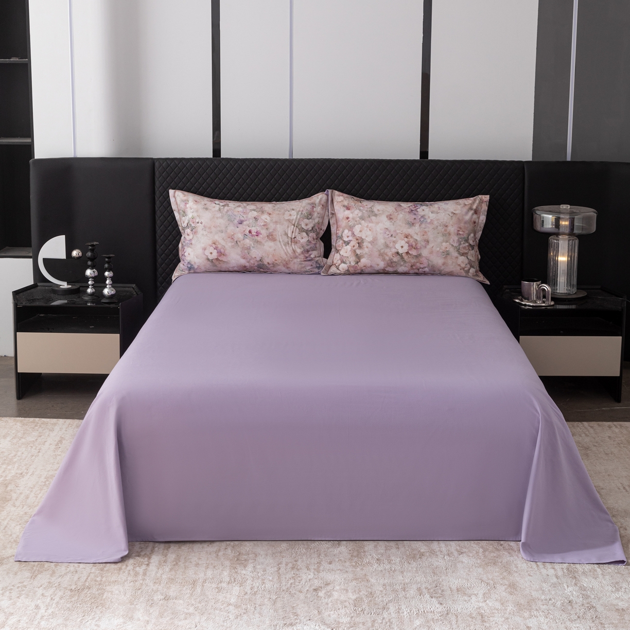 贝兰仙奴 2025新款全棉磨毛多规格系列单床单 花曲里粉