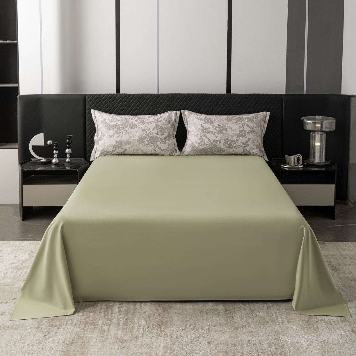 贝兰仙奴 2025新款全棉磨毛多规格系列单床单 云夏灰