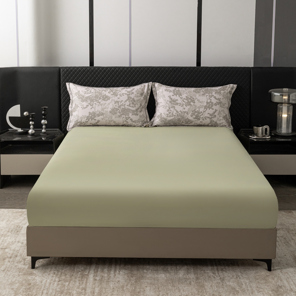 贝兰仙奴 2025新款全棉磨毛多规格系列单床笠 云夏灰