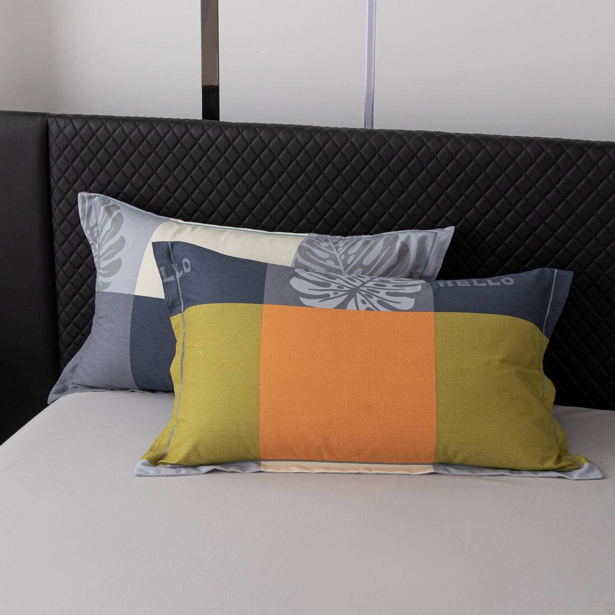 贝兰仙奴 2025新款全棉磨毛多规格系列单枕套 叶梦格调