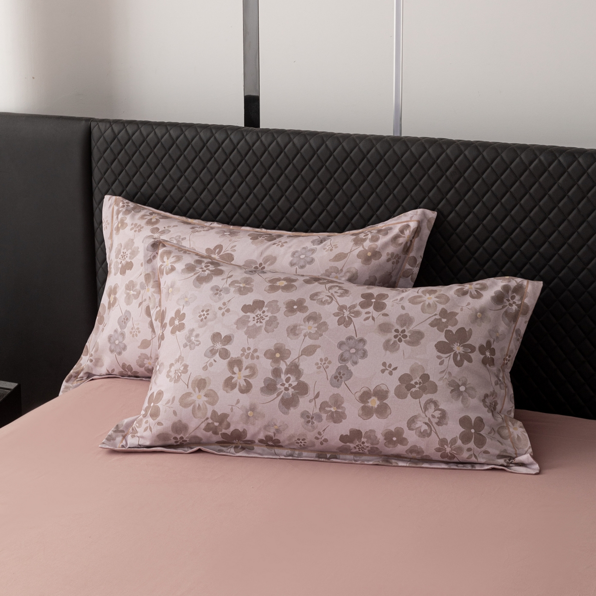 贝兰仙奴 2025新款全棉磨毛多规格系列单枕套 春风恋影棕