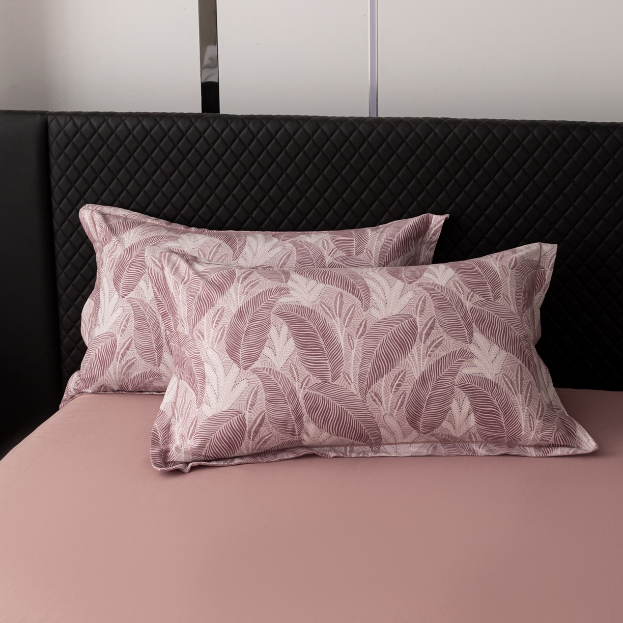 贝兰仙奴 2025新款全棉磨毛多规格系列单枕套 爱恋羽叶豆沙