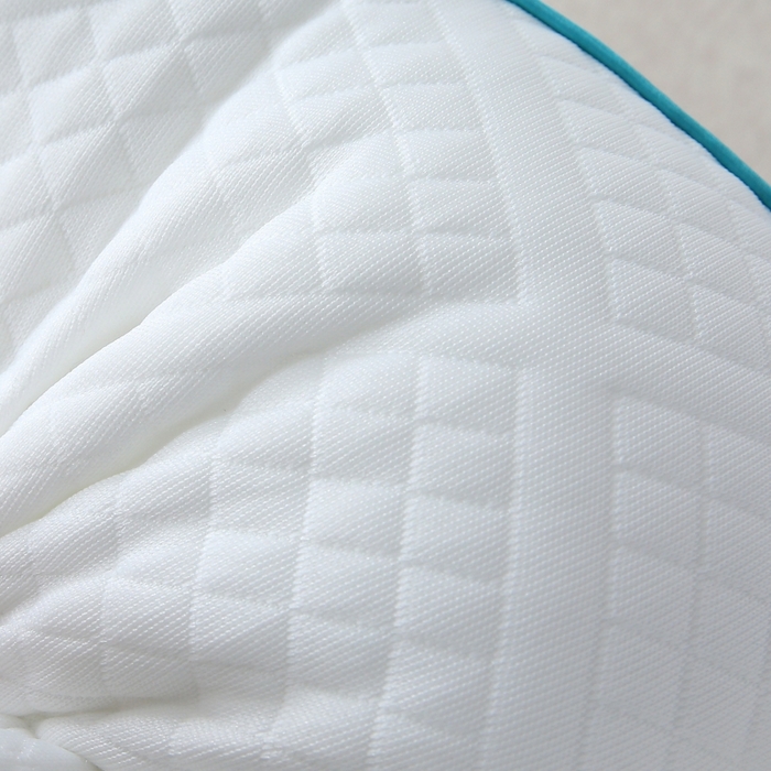 91家纺网 家纺一手货源 找家纺 珍贝家纺 2025新款反牵引颈椎枕枕头枕芯 颈枕-蓝色边