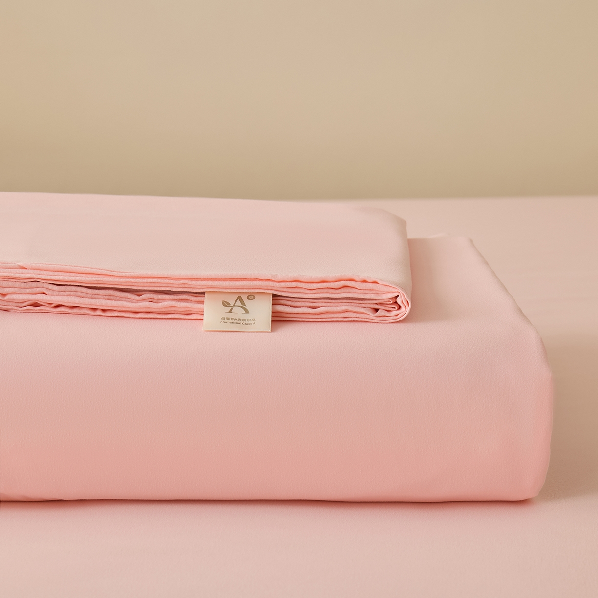91家纺网 家纺一手货源 找家纺 青泽家纺 2025新款A类亲肤水洗棉纯色床单单品床单单件单床单 空境粉