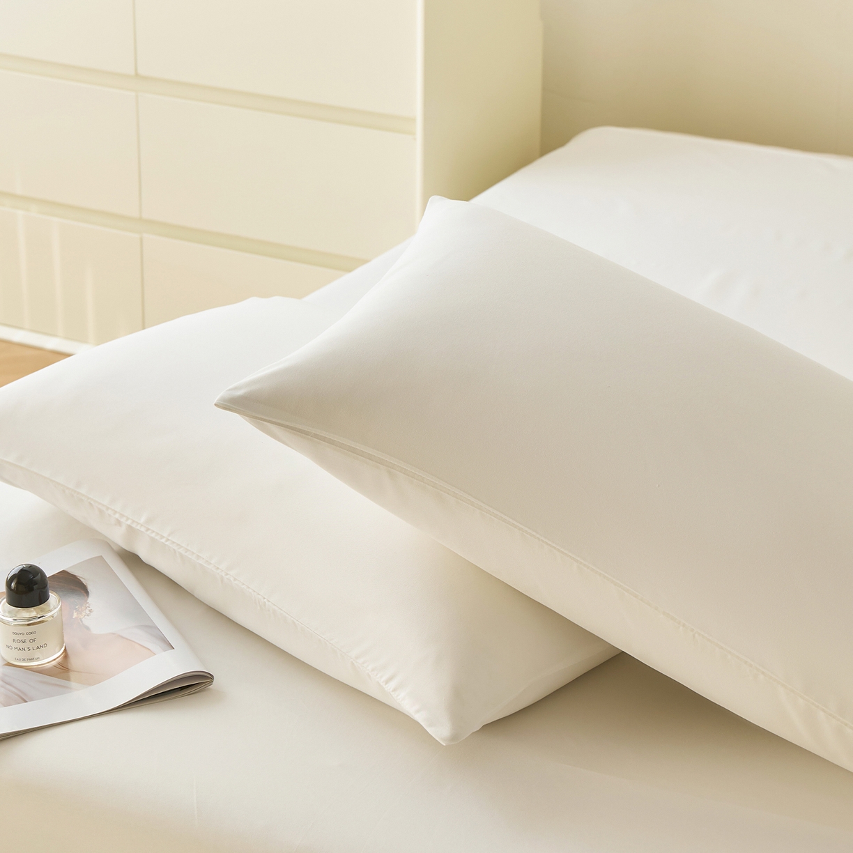 91家纺网 家纺一手货源 找家纺 青泽家纺 2025新款A类亲肤水洗棉纯色床单单品床单单件单床单 奶白色