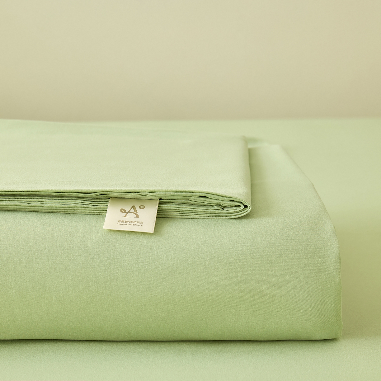 91家纺网 家纺一手货源 找家纺 青泽家纺 2025新款A类亲肤水洗棉纯色床单单品床单单件单床单 果绿色