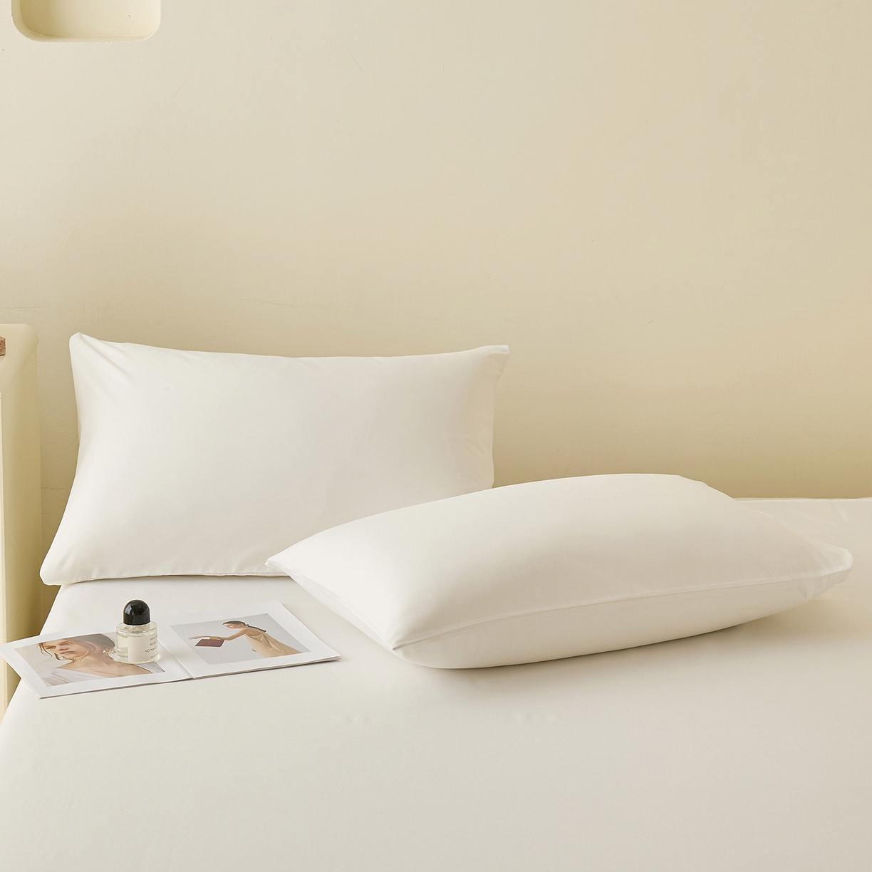 91家纺网 家纺一手货源 找家纺 青泽家纺 2025新款A类亲肤水洗棉纯色床单单品床单单件单床单 奶白色