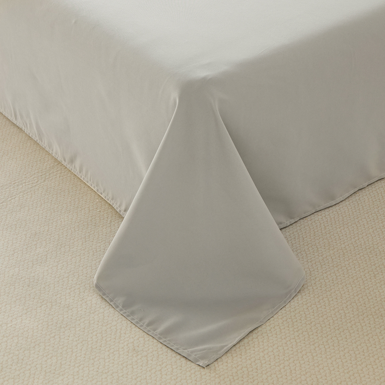 91家纺网 家纺一手货源 找家纺 青泽家纺 2025新款A类亲肤水洗棉纯色床单单品床单单件单床单 素雅灰