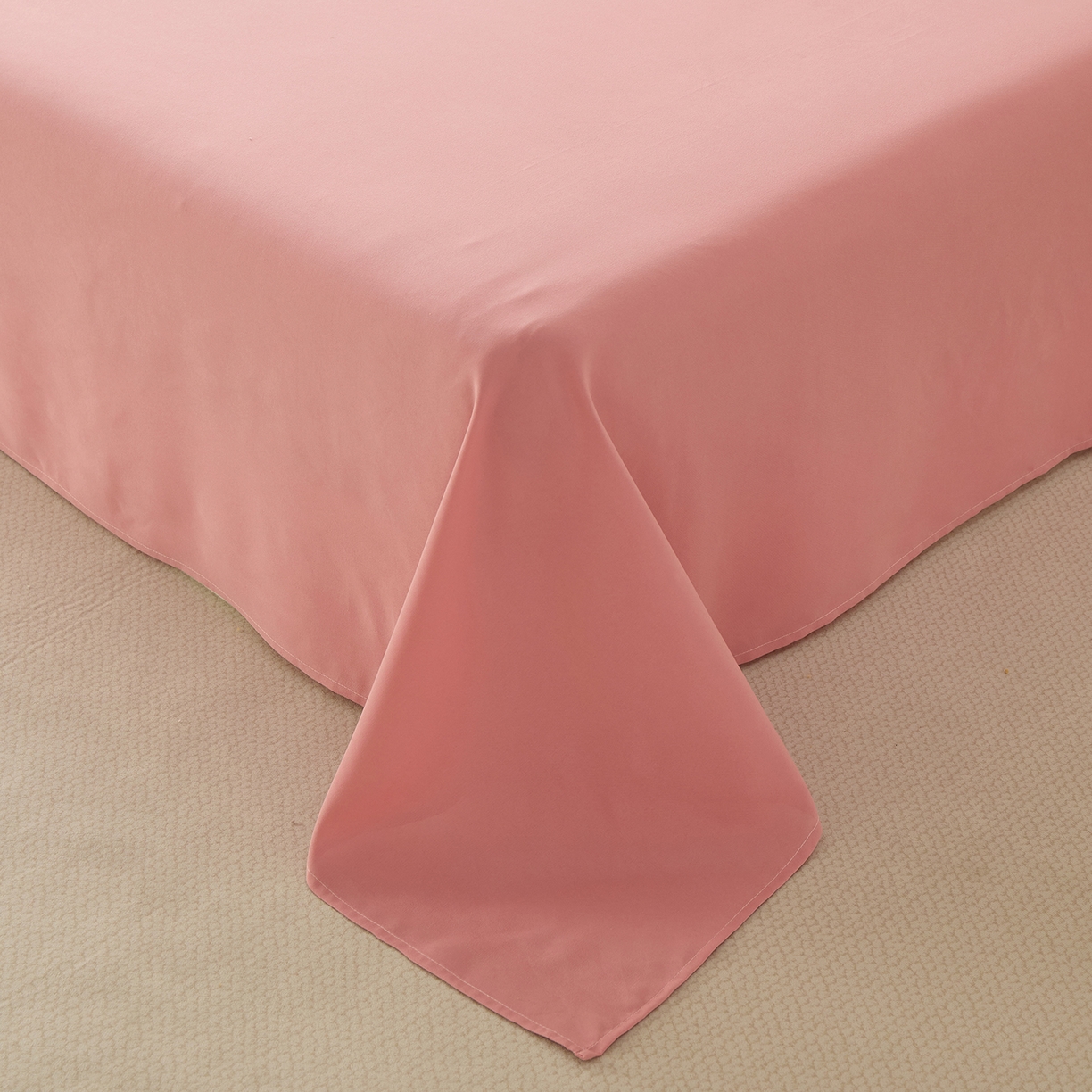 91家纺网 家纺一手货源 找家纺 青泽家纺 2025新款A类亲肤水洗棉纯色床单单品床单单件单床单 玫粉色