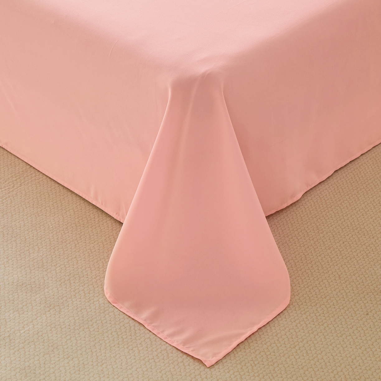 91家纺网 家纺一手货源 找家纺 青泽家纺 2025新款A类亲肤水洗棉纯色床单单品床单单件单床单 空境粉